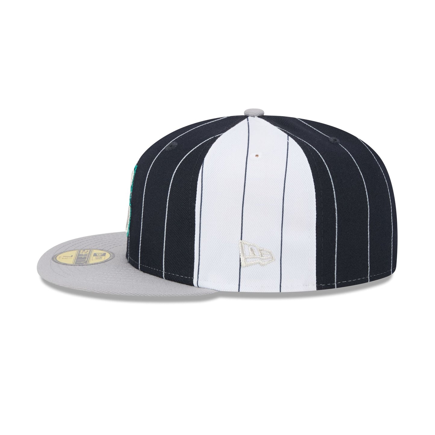 Seattle Mariners Pinstripe League Pin 59FIFTY Fitted Hat
