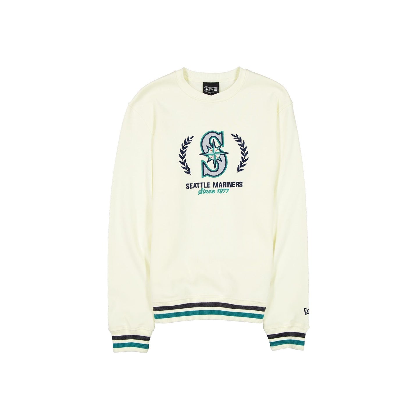 Seattle Mariners Throwback Chrome White Crewneck