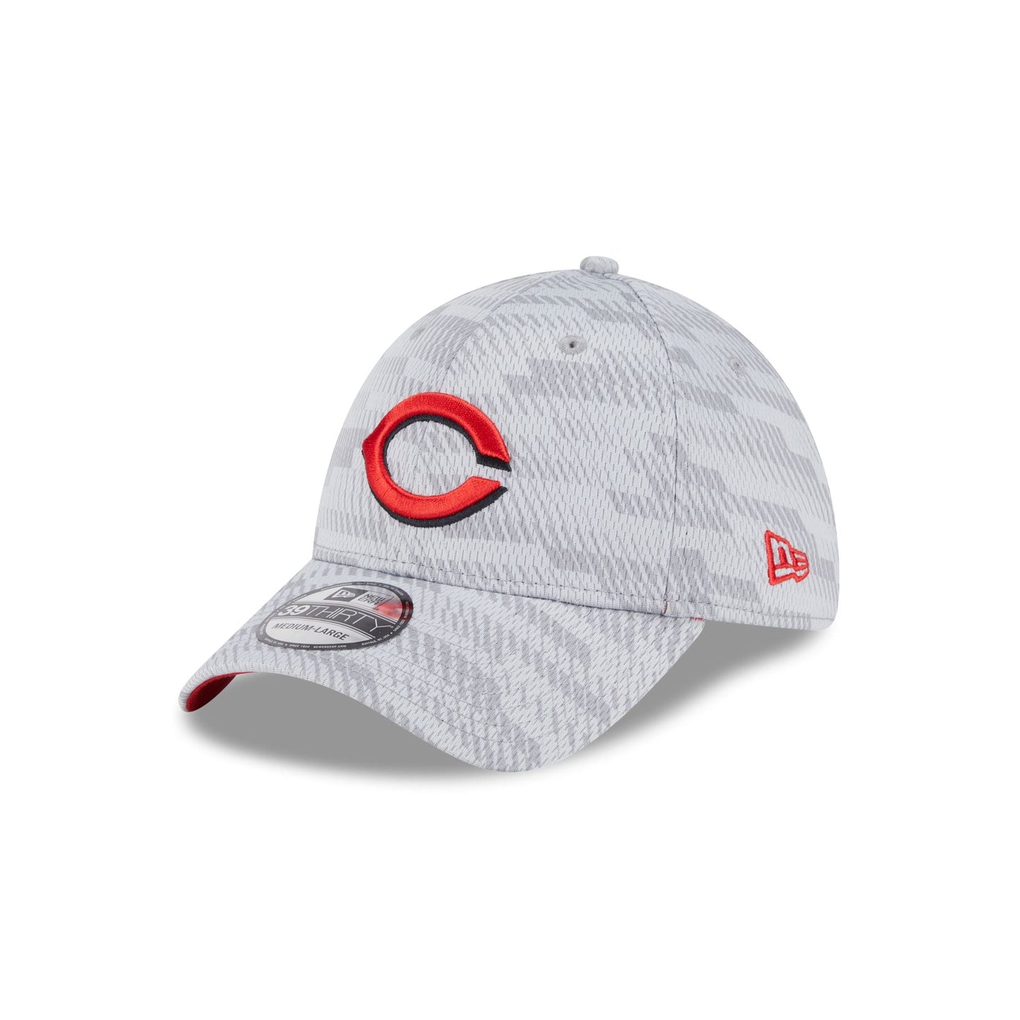 Cincinnati Reds 2025 Clubhouse Gray 39THIRTY Stretch Fit