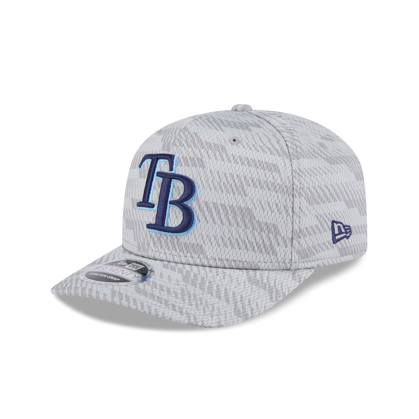Tampa Bay Rays 2025 Clubhouse Gray 9SEVENTY Stretch-Snap Hat