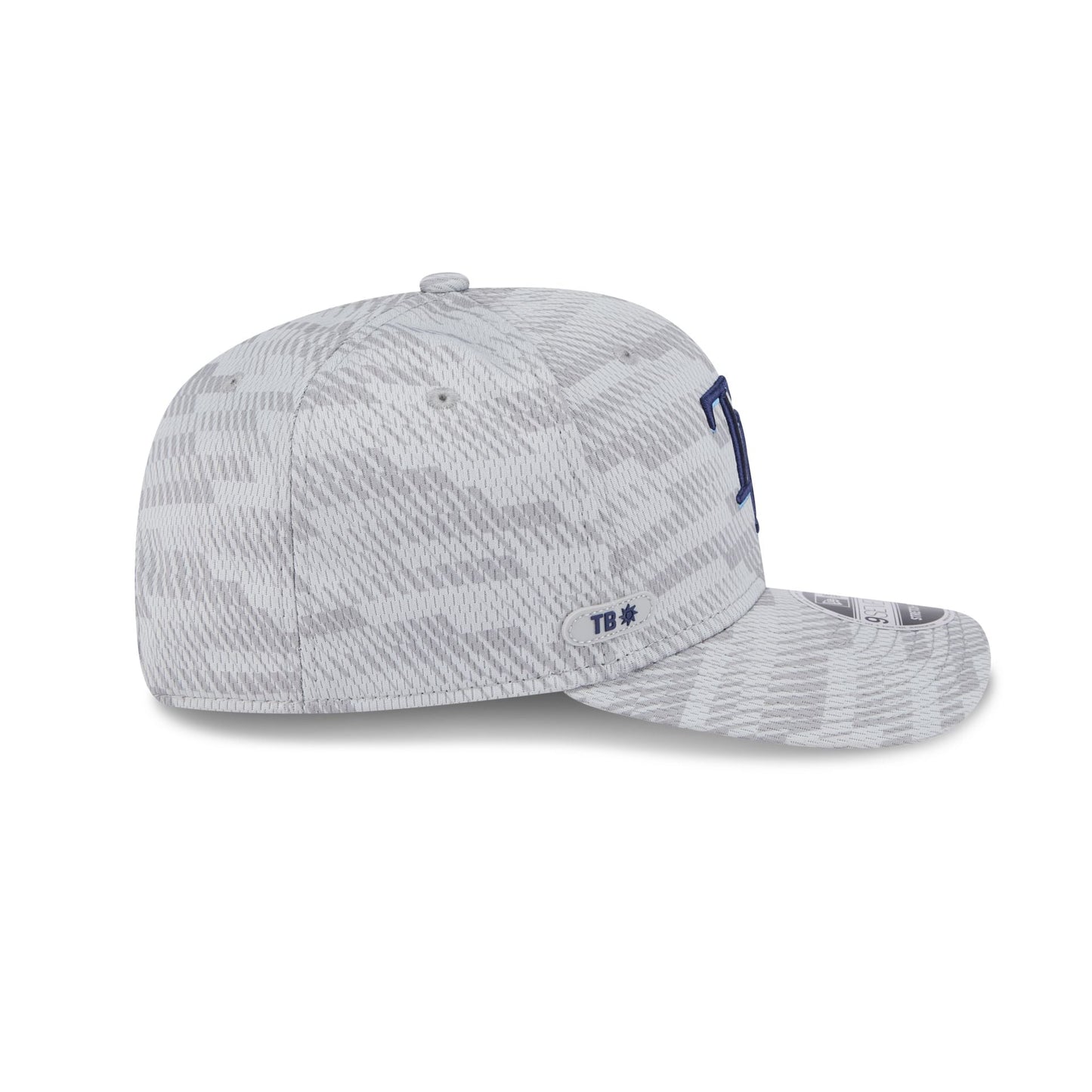 Tampa Bay Rays 2025 Clubhouse Gray 9SEVENTY Stretch-Snap Hat