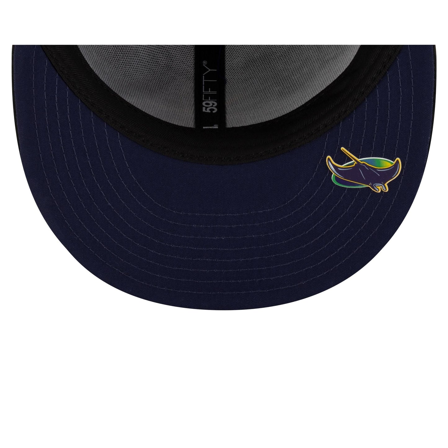 Tampa Bay Rays 2025 Clubhouse Alt Black 59FIFTY Fitted Hat