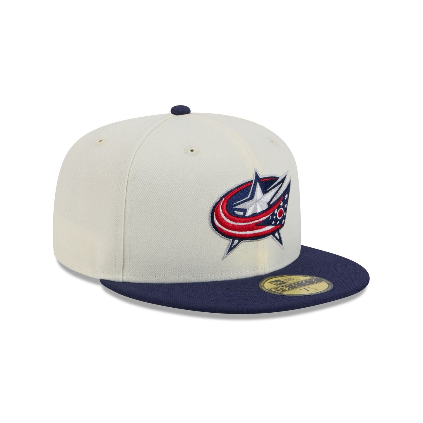 Columbus Blue Jackets Chrome White 59FIFTY Fitted Hat
