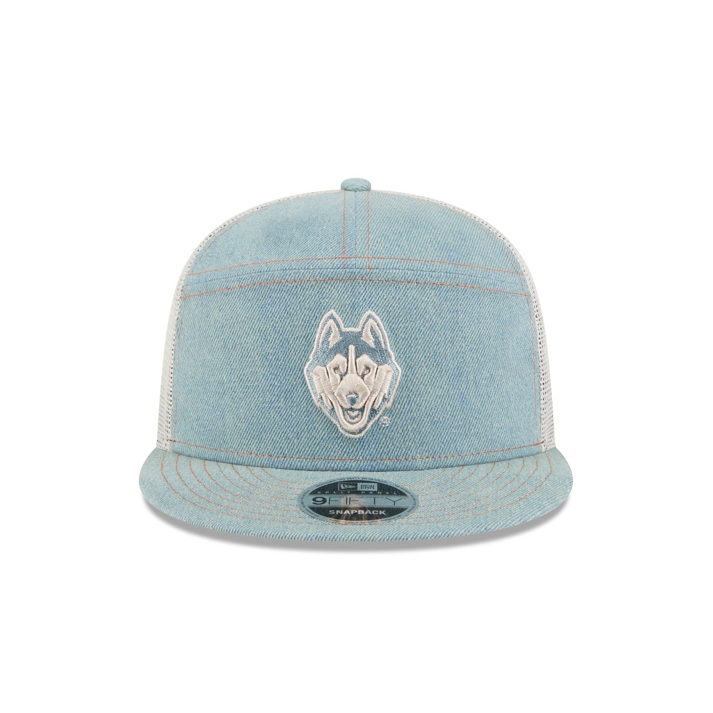 Connecticut Huskies Denim 9FIFTY Split Panel Trucker Hat