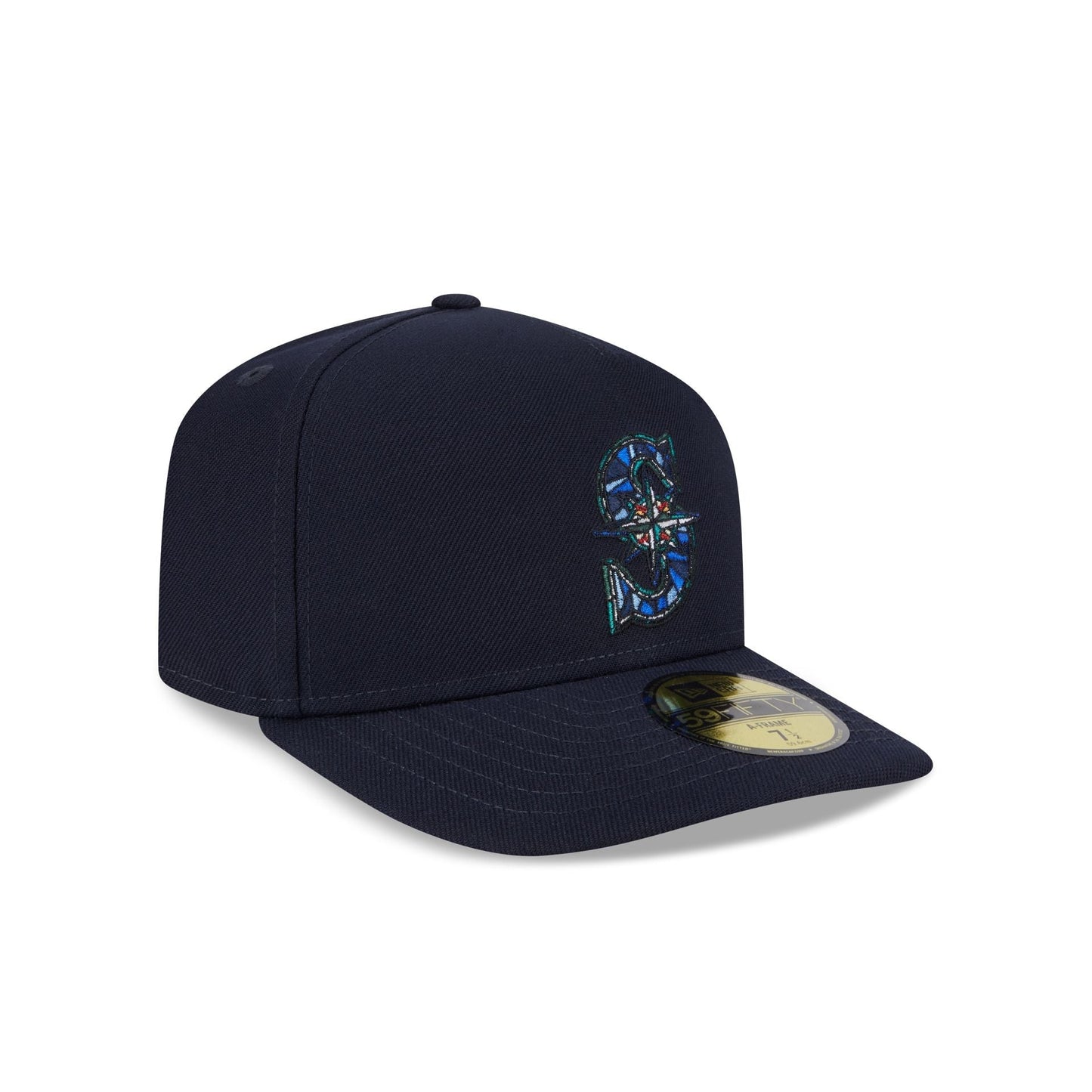 Seattle Mariners Stained Glass 59FIFTY A-Frame Fitted Hat