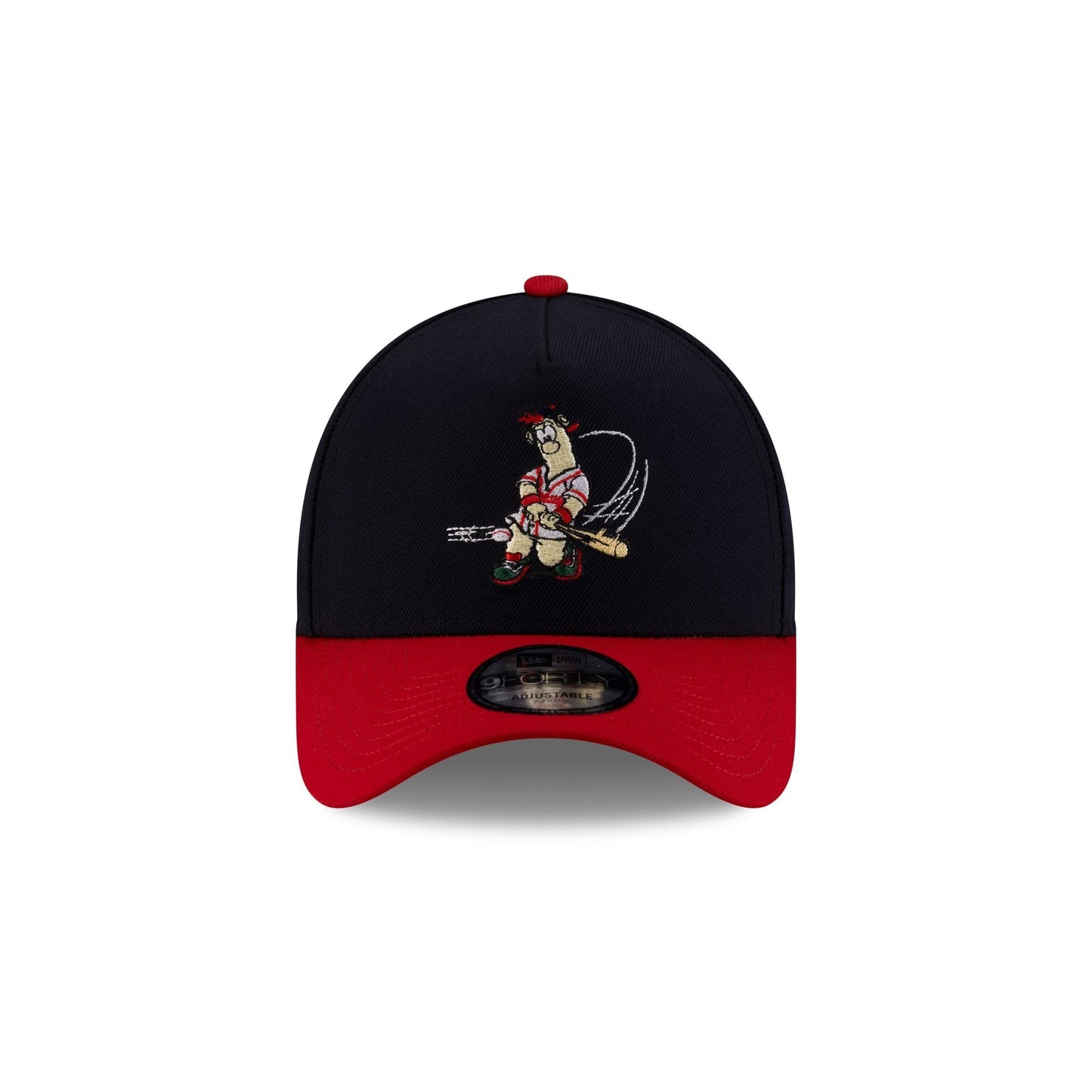 Atlanta Braves Mascot Navy 9FORTY A-Frame Snapback Hat