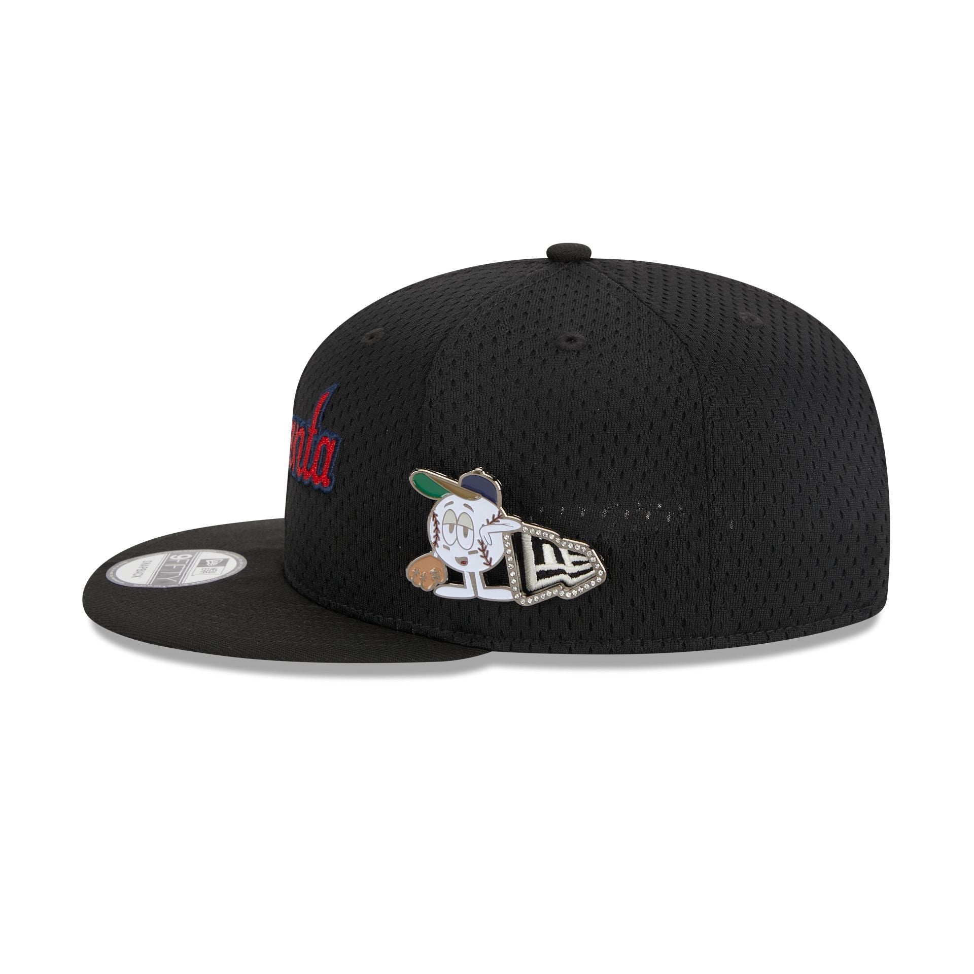 Atlanta Braves Post-Up Pin 9FIFTY Snapback Hat