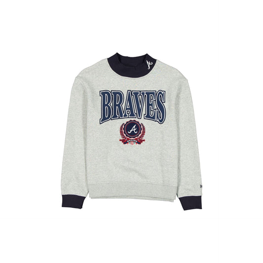 Atlanta Braves Throwback Prep Women's Mockneck Sweatshirt