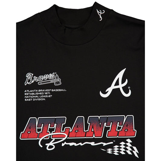 Atlanta Braves Modern Speed Black Long Sleeve T-Shirt