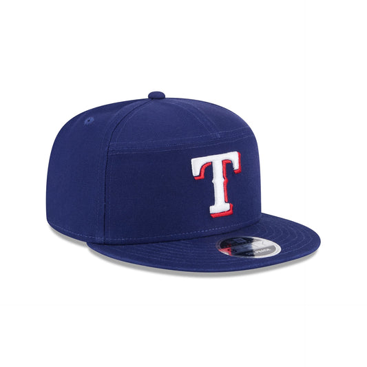 Texas Rangers Cotton Canvas 9FIFTY Split Panel Trucker Hat