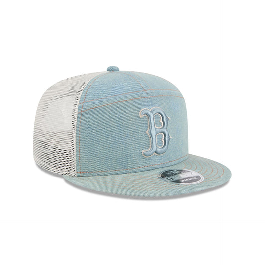 Boston Red Sox Denim 9FIFTY Split Panel Trucker Hat