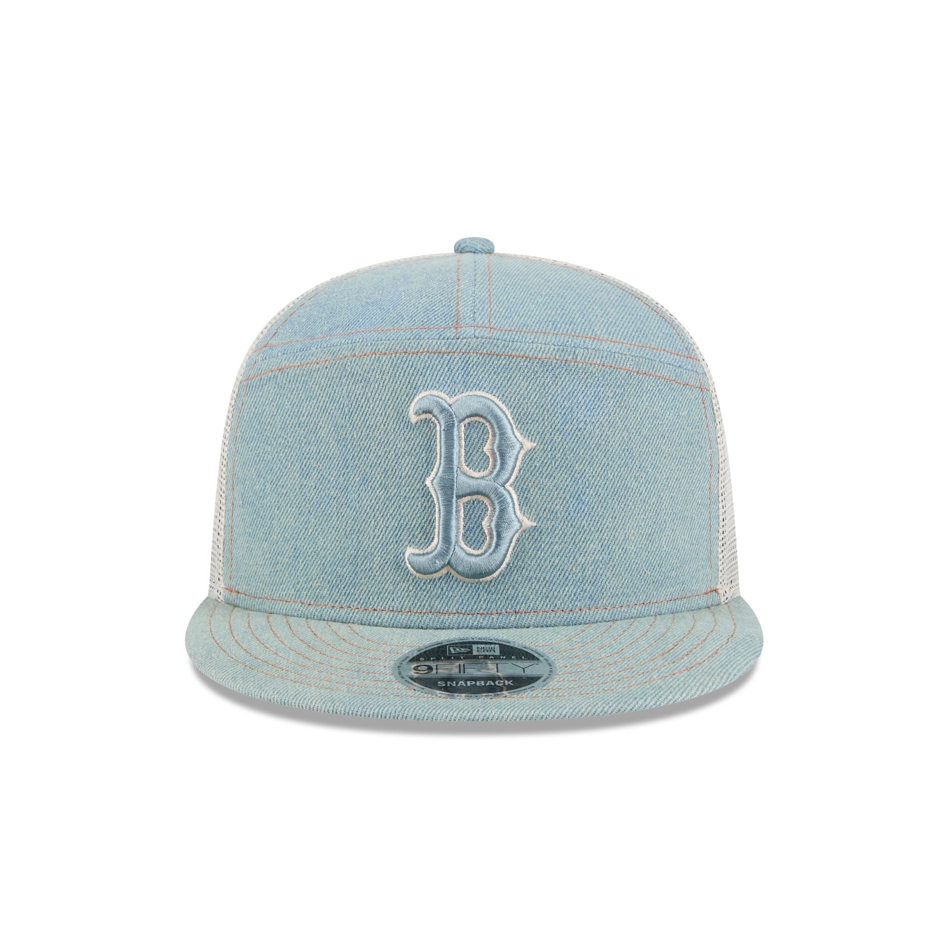 Boston Red Sox Denim 9FIFTY Split Panel Trucker Hat