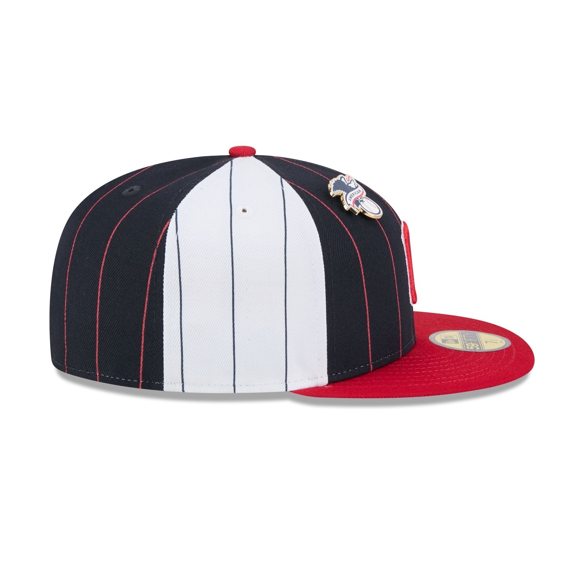 Cleveland Guardians Pinstripe League Pin 59FIFTY Fitted Hat