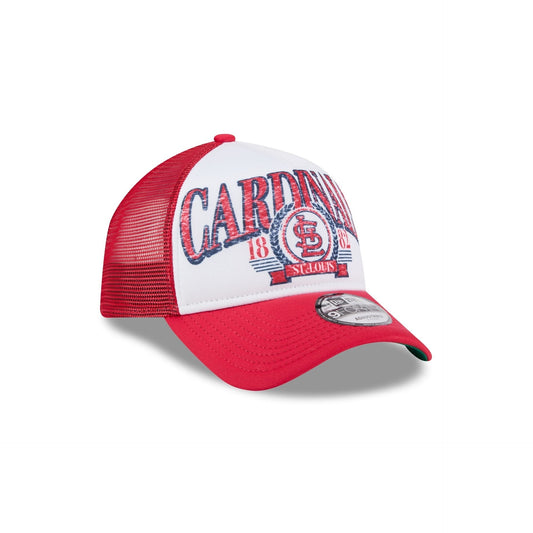 St. Louis Cardinals Distressed 9FORTY A-Frame Trucker Hat