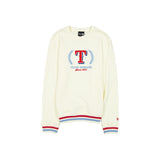 Texas Rangers Throwback Chrome White Crewneck