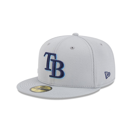Tampa Bay Rays 2025 Clubhouse Gray 59FIFTY Fitted Hat