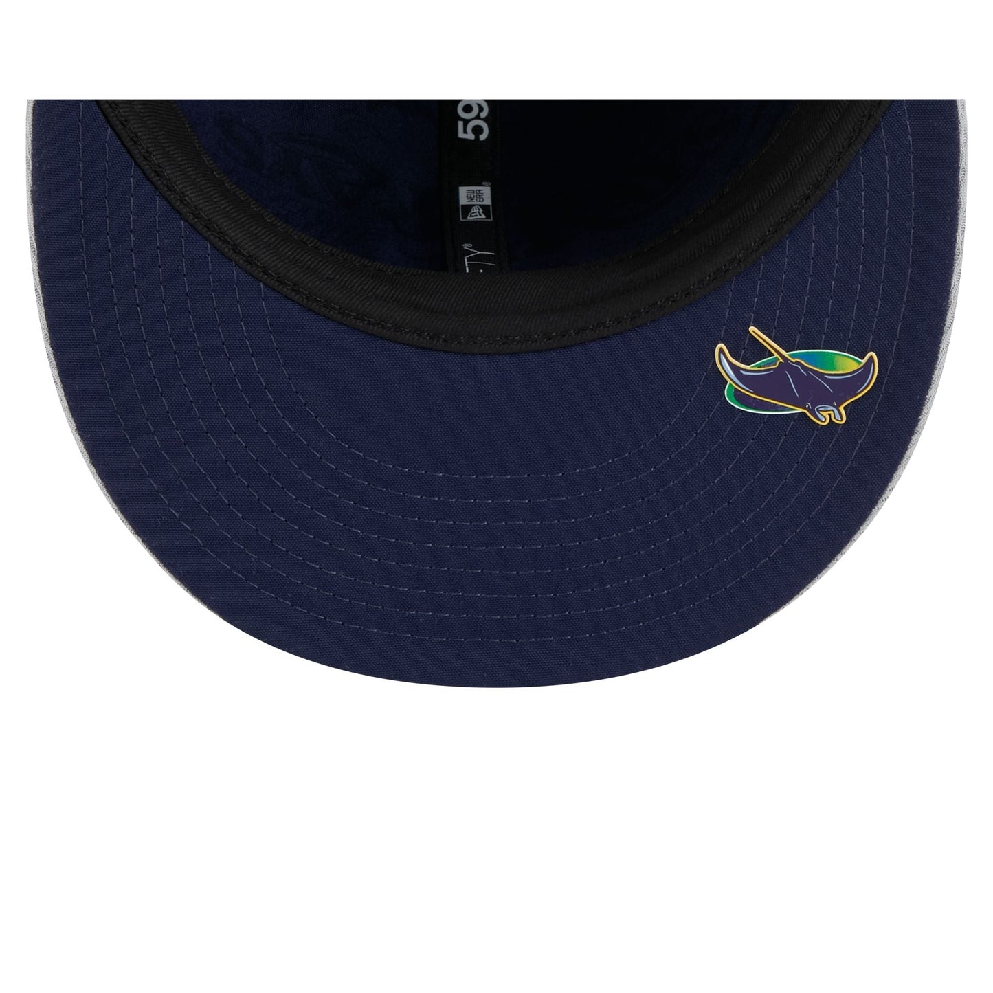 Tampa Bay Rays 2025 Clubhouse Gray 59FIFTY Fitted Hat