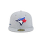 Toronto Blue Jays 2025 Clubhouse Gray 59FIFTY Fitted Hat