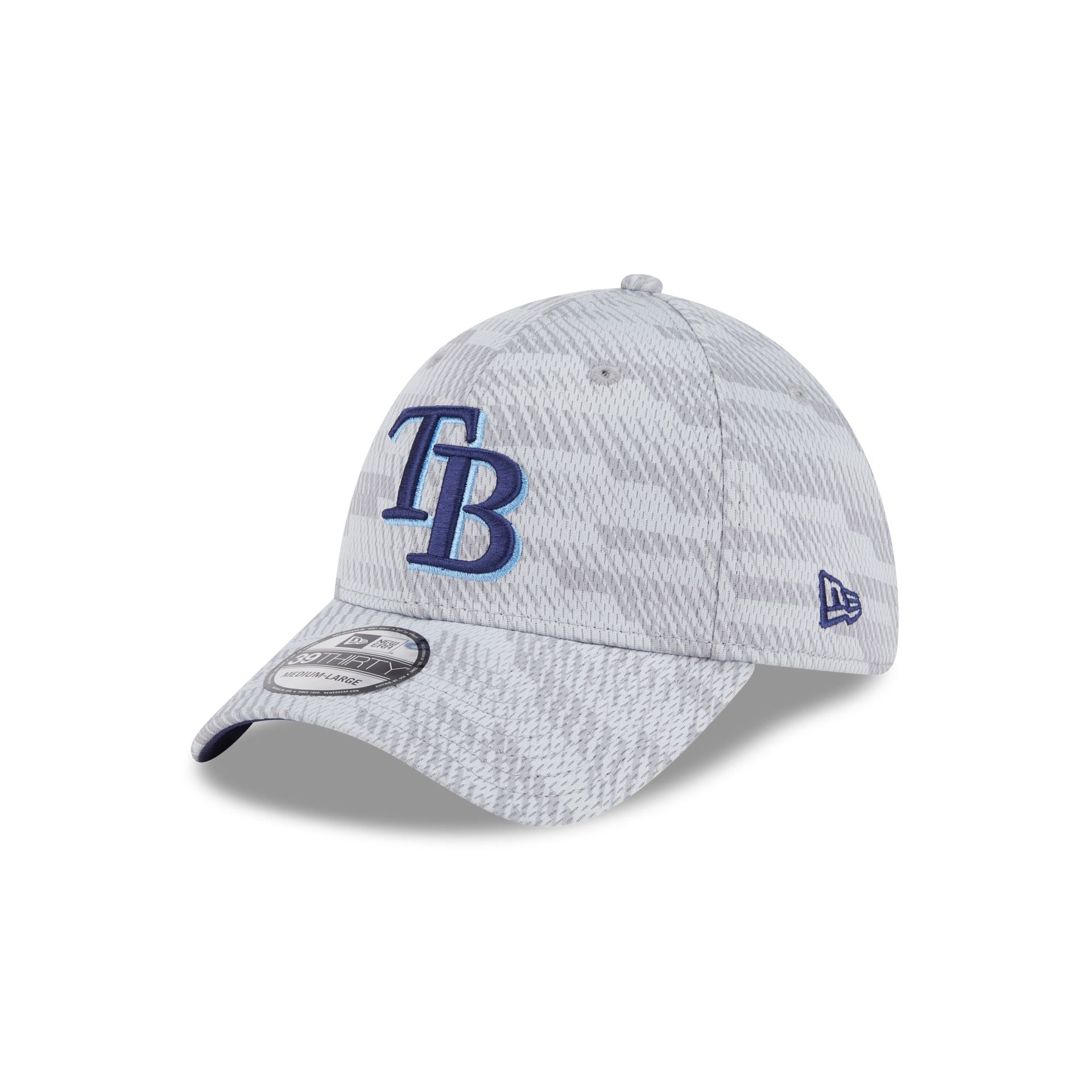 Tampa Bay Rays 2025 Clubhouse Gray 39THIRTY Stretch Fit