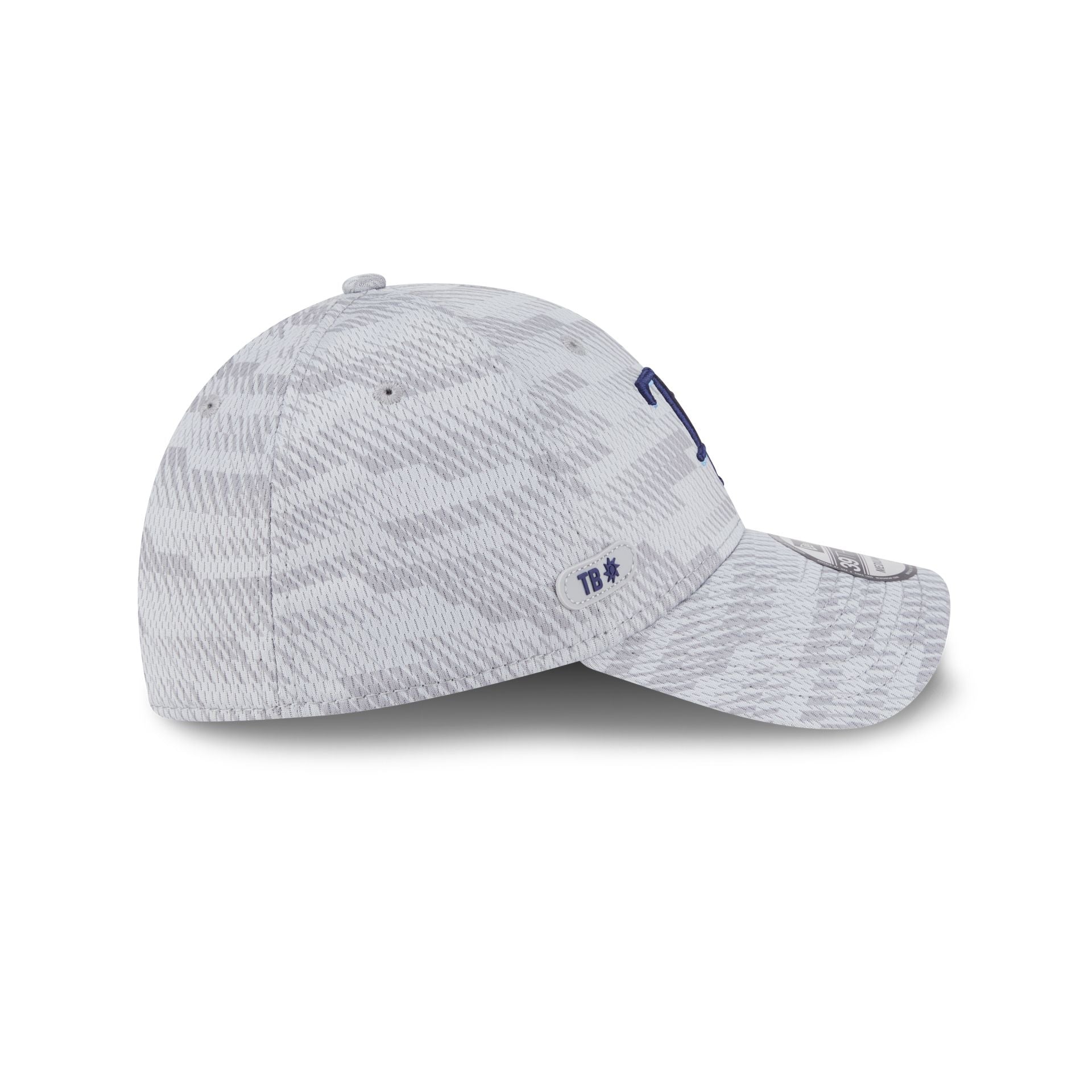 Tampa Bay Rays 2025 Clubhouse Gray 39THIRTY Stretch Fit