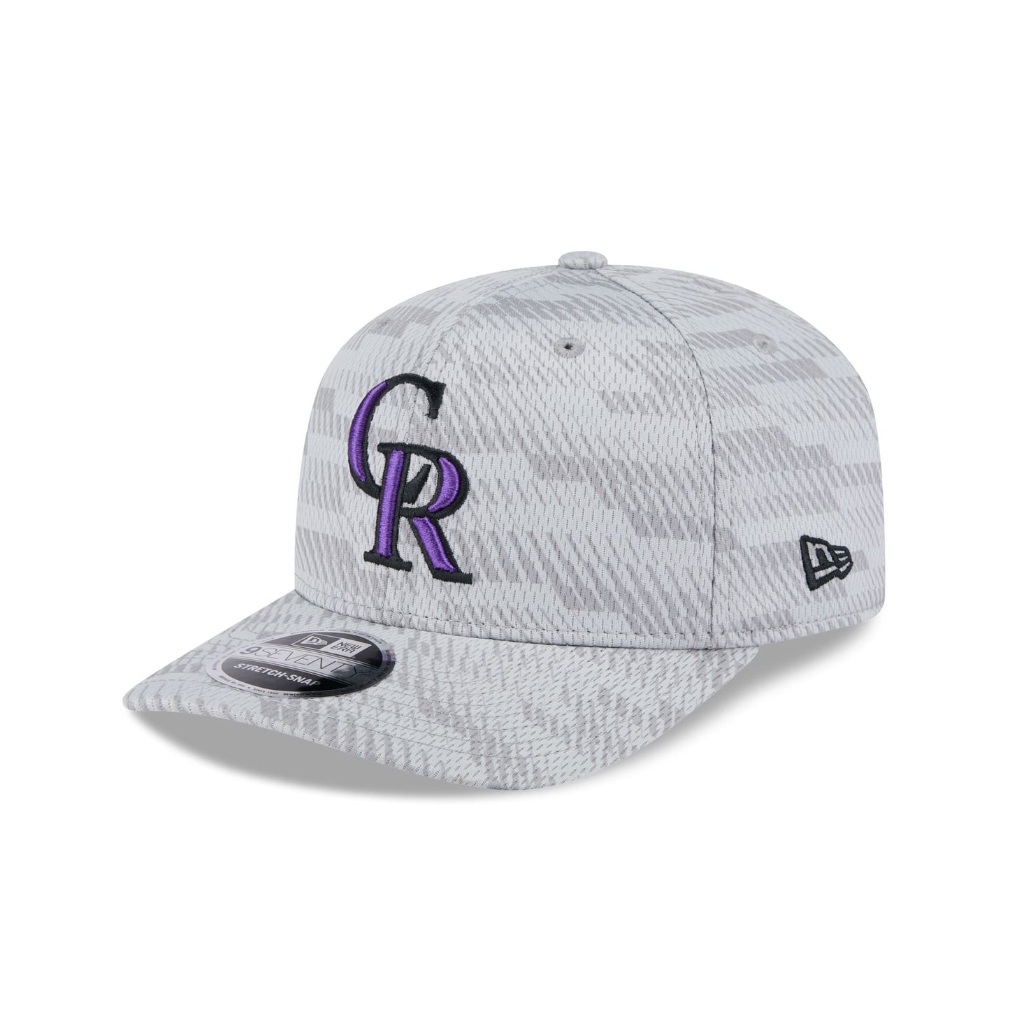 Colorado Rockies 2025 Clubhouse Gray 9SEVENTY Stretch-Snap Hat