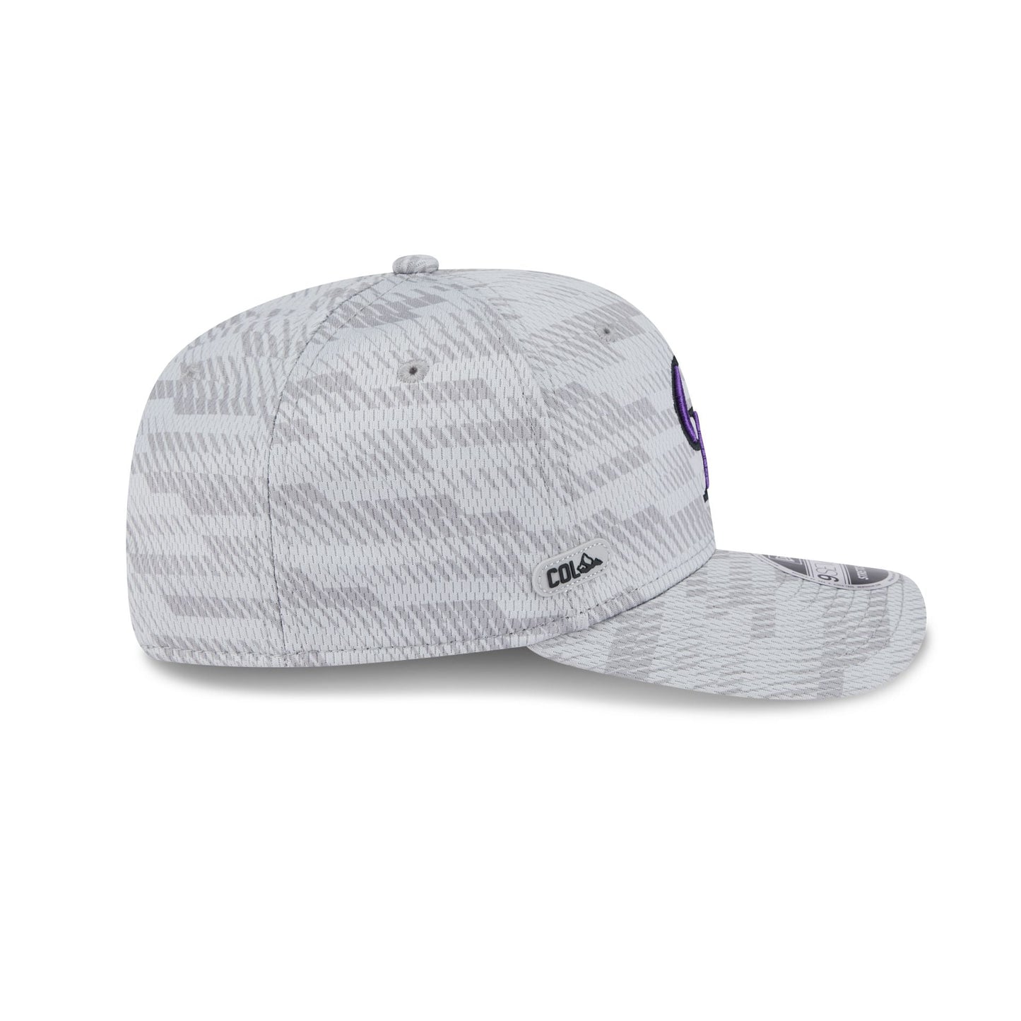 Colorado Rockies 2025 Clubhouse Gray 9SEVENTY Stretch-Snap Hat