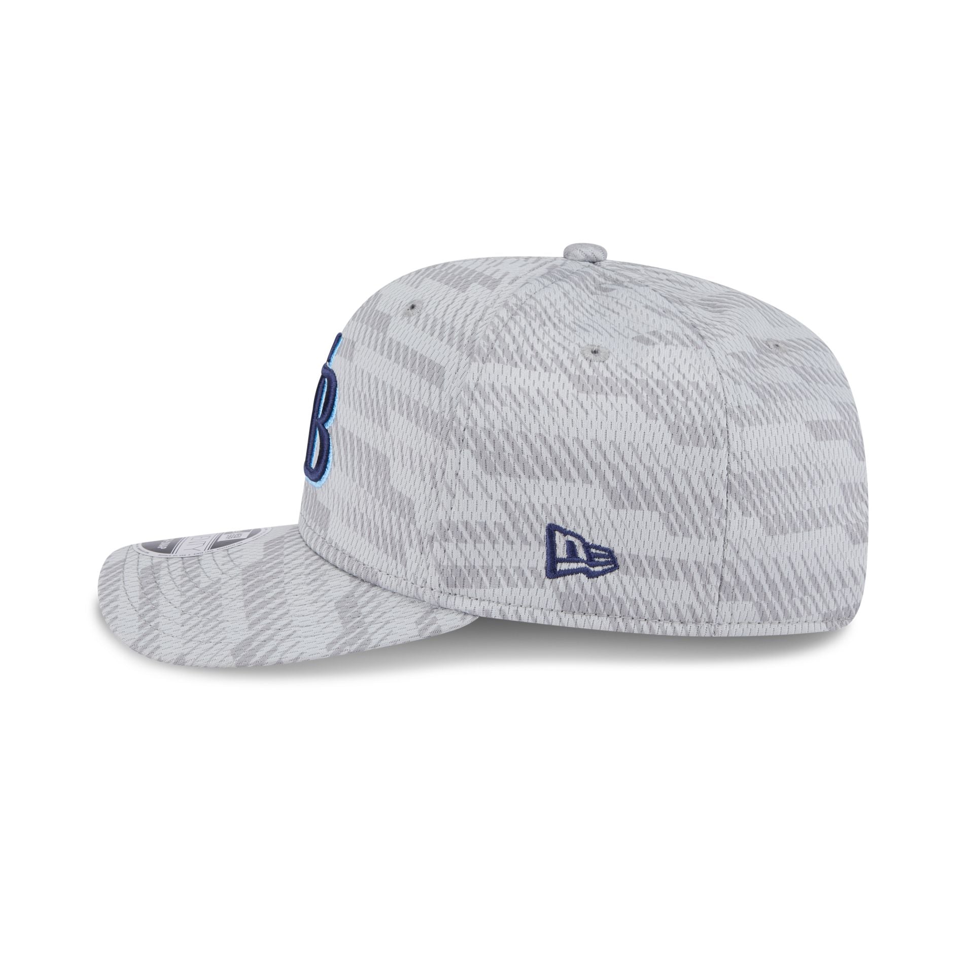 Tampa Bay Rays 2025 Clubhouse Gray 9SEVENTY Stretch-Snap Hat