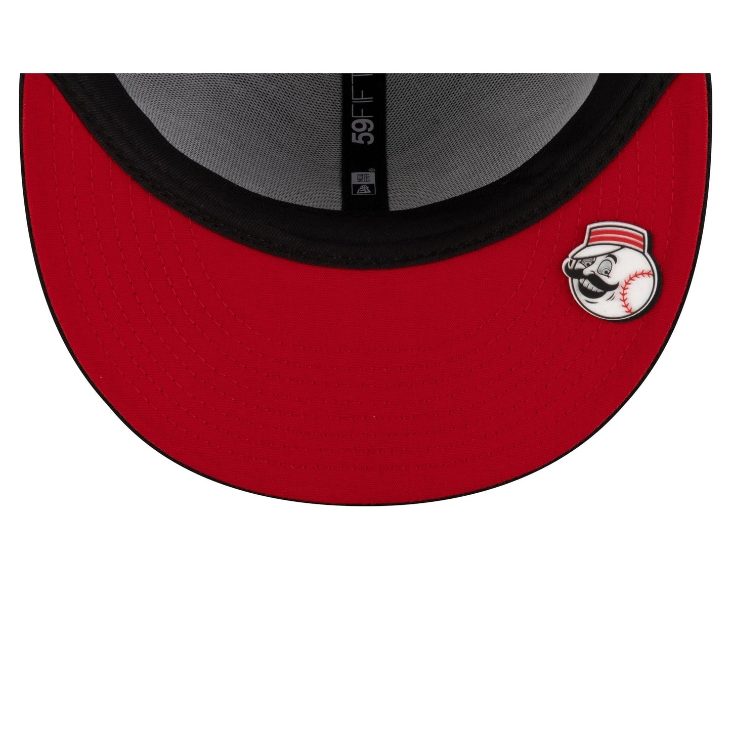 Cincinnati Reds 2025 Clubhouse Alt Black 59FIFTY Fitted Hat