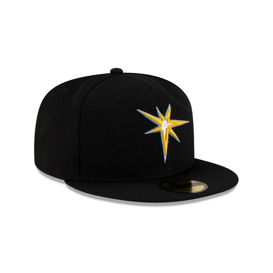 Tampa Bay Rays 2025 Clubhouse Alt Black 59FIFTY Fitted Hat