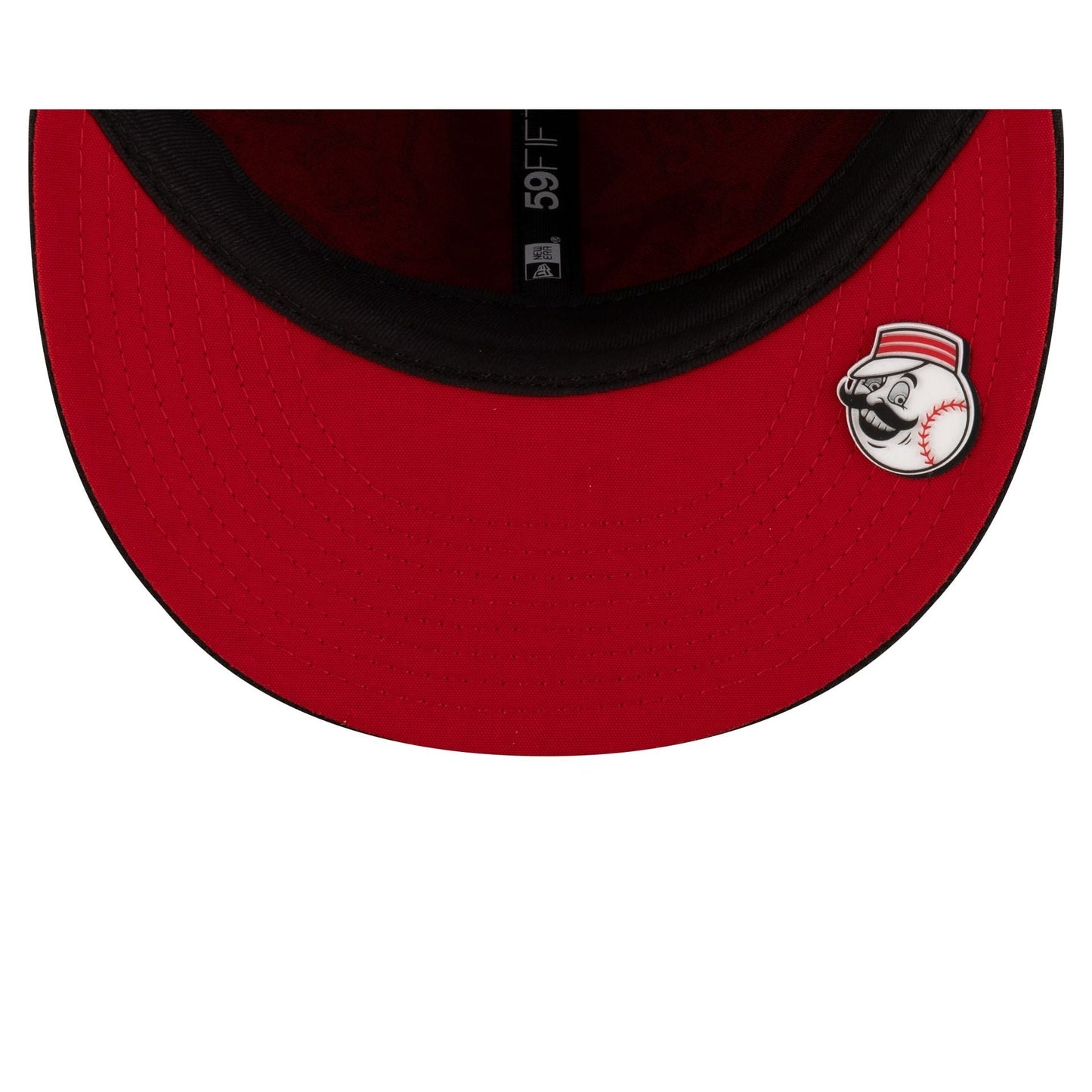 Cincinnati Reds 2025 Clubhouse Black 59FIFTY Fitted Hat