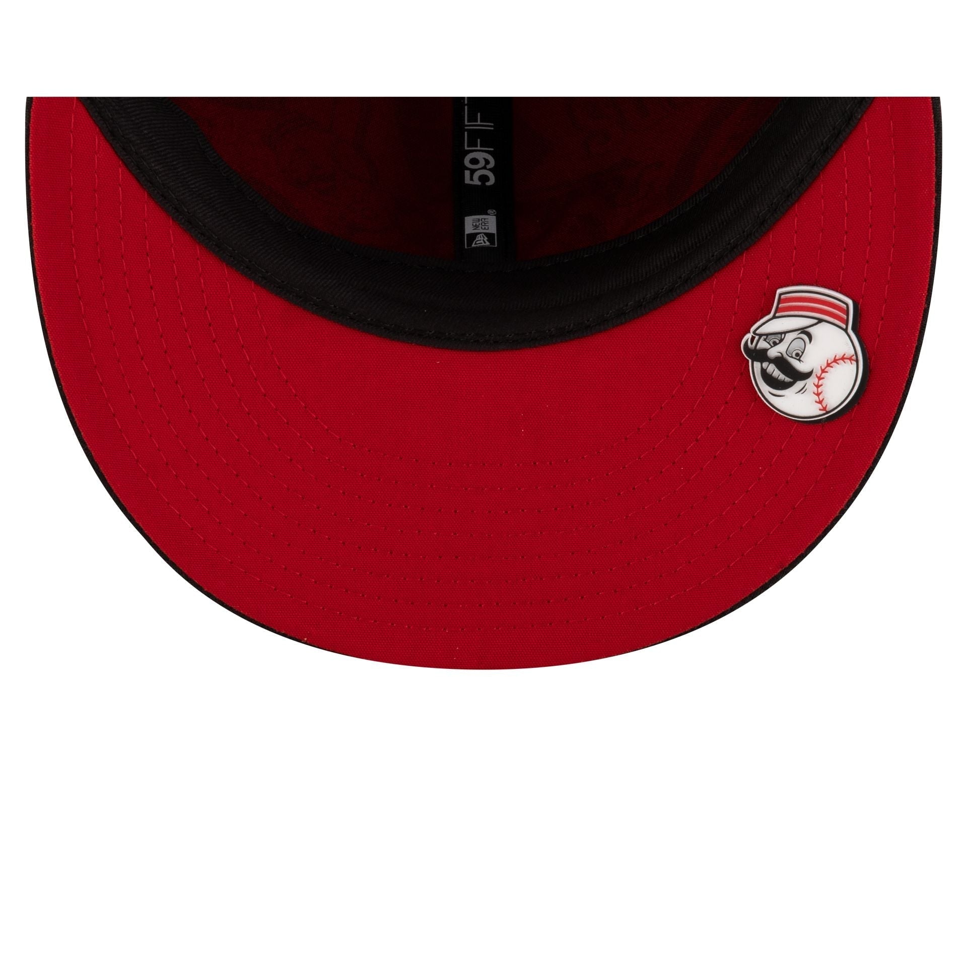 Cincinnati Reds 2025 Clubhouse Black 59FIFTY Fitted Hat