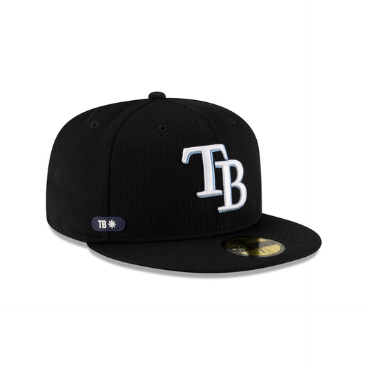 Tampa Bay Rays 2025 Clubhouse Black 59FIFTY Fitted Hat