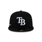 Tampa Bay Rays 2025 Clubhouse Black 59FIFTY Fitted Hat