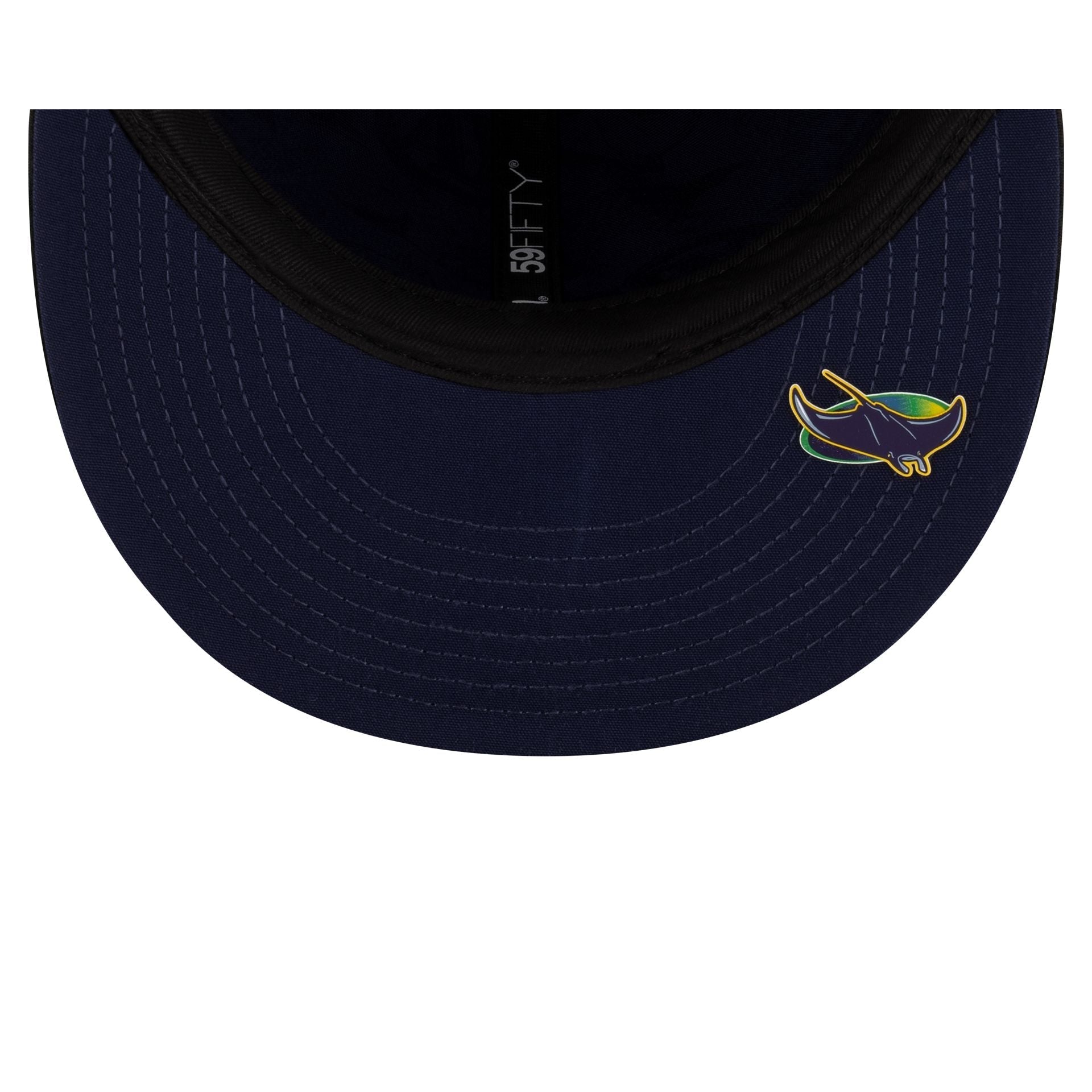 Tampa Bay Rays 2025 Clubhouse Black 59FIFTY Fitted Hat