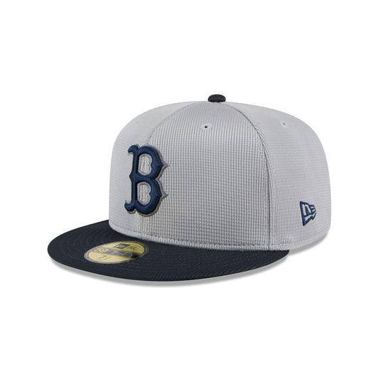 Boston Red Sox 2025 Batting Practice Gray 59FIFTY Fitted Hat
