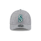 Seattle Mariners Cotton Weave Gray 9FORTY M-Crown A-Frame Snapback Hat