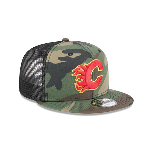 Calgary Flames Camo 9FIFTY Trucker Hat