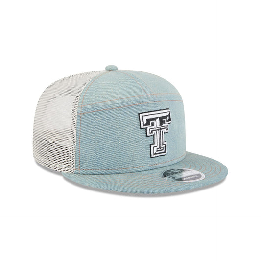 Texas Tech Red Raiders Denim 9FIFTY Split Panel Trucker Hat