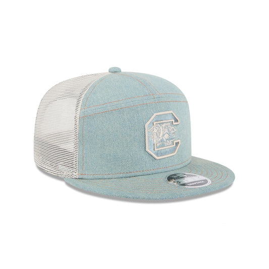 South Carolina Gamecocks Denim 9FIFTY Split Panel Trucker Hat