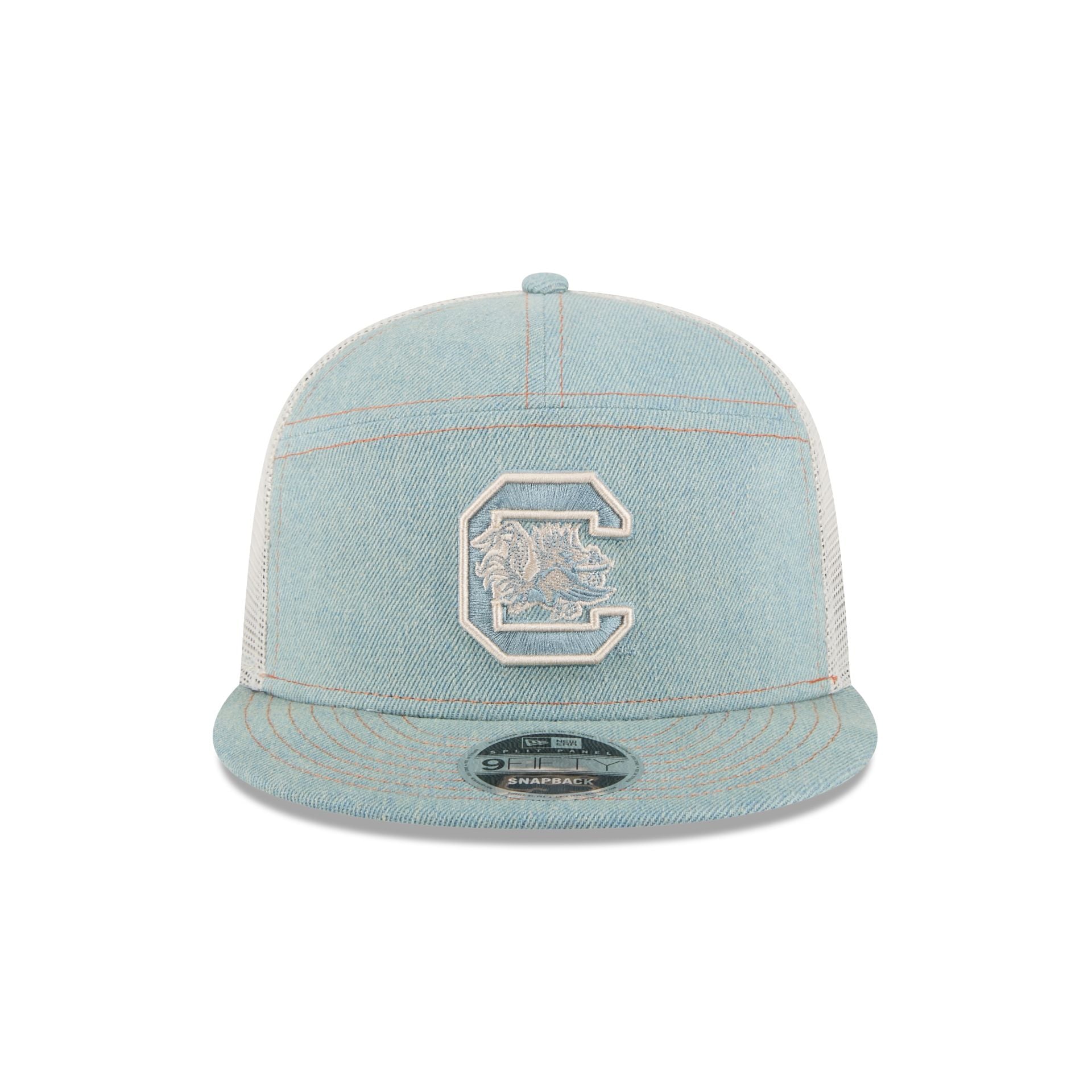 South Carolina Gamecocks Denim 9FIFTY Split Panel Trucker Hat