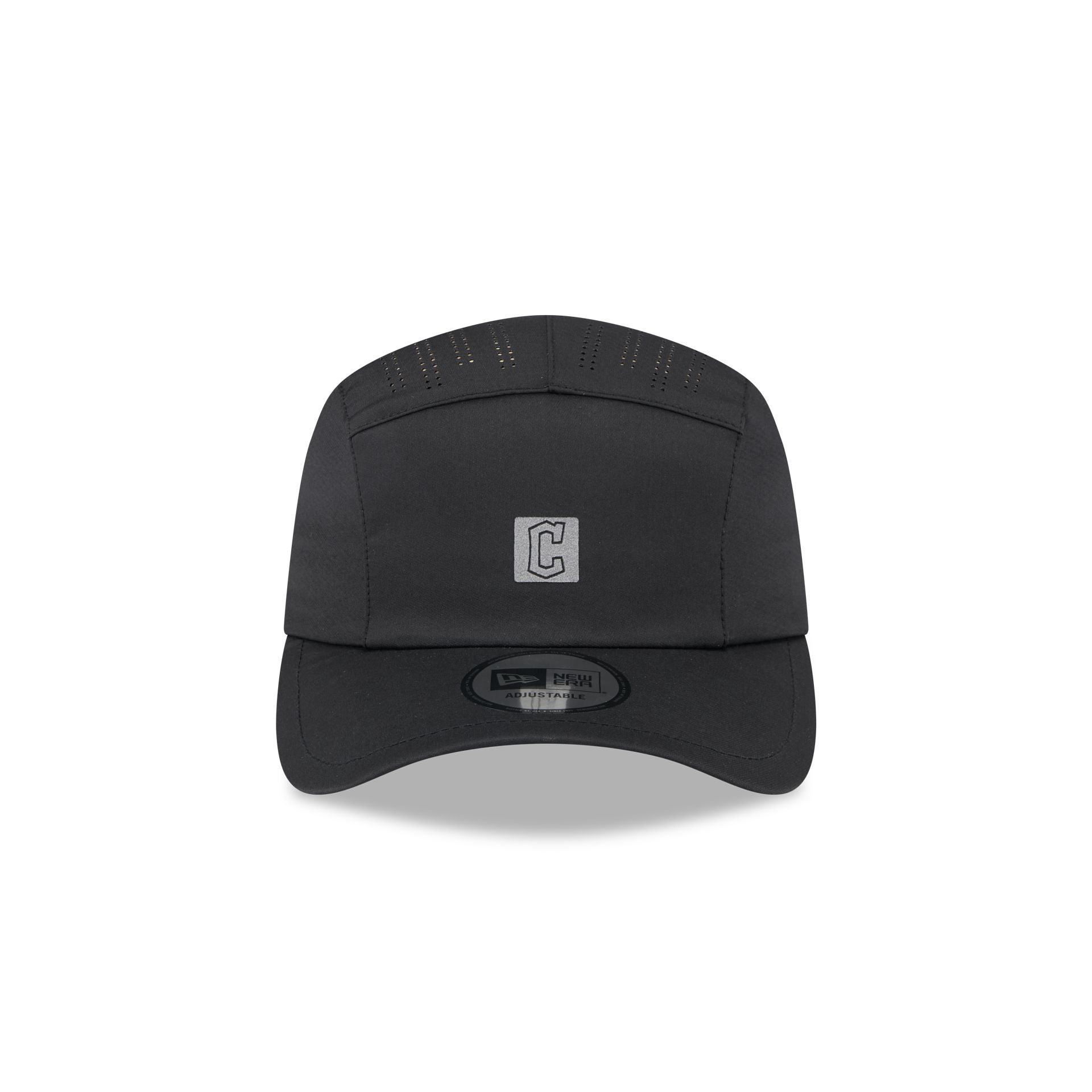 Cleveland Guardians Black Reflect Runner Adjustable Hat