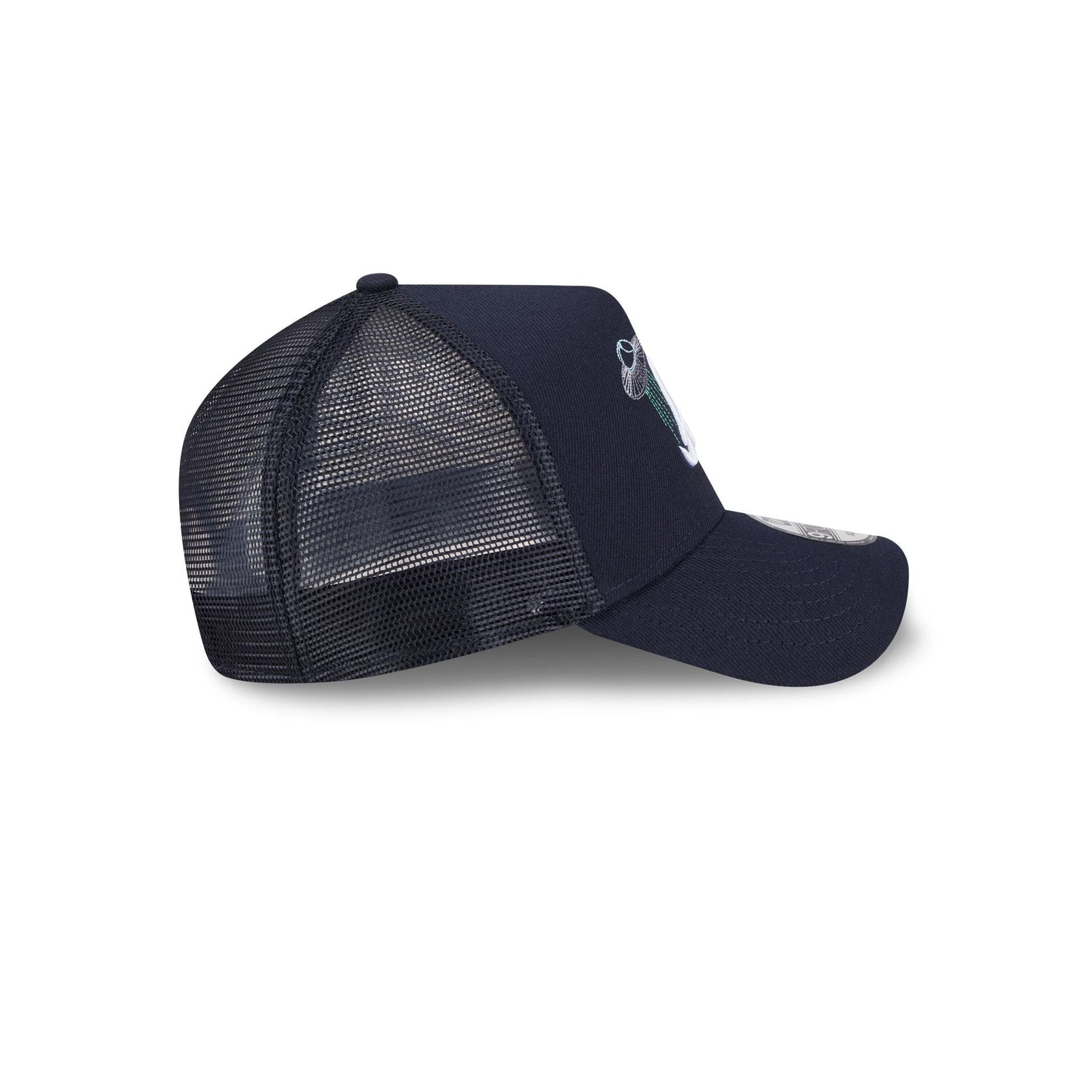 Atlanta Braves State Stitch 9FORTY A-Frame Trucker Hat