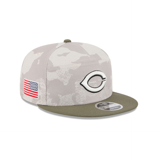 Cincinnati Reds Armed Forces Day 2025 9FIFTY Split Panel Snapback Hat