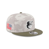 Baltimore Orioles Armed Forces Day 2025 9FIFTY Split Panel Snapback Hat