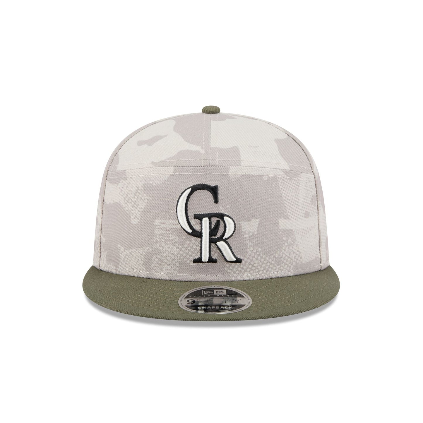 Colorado Rockies Armed Forces Day 2025 9FIFTY Split Panel Snapback Hat