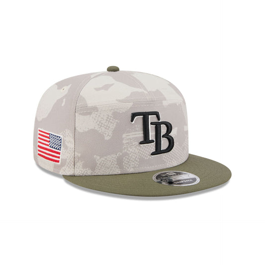 Tampa Bay Rays Armed Forces Day 2025 9FIFTY Split Panel Snapback Hat
