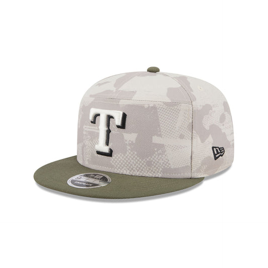 Texas Rangers Armed Forces Day 2025 9FIFTY Split Panel Snapback Hat
