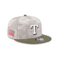 Texas Rangers Armed Forces Day 2025 9FIFTY Split Panel Snapback Hat