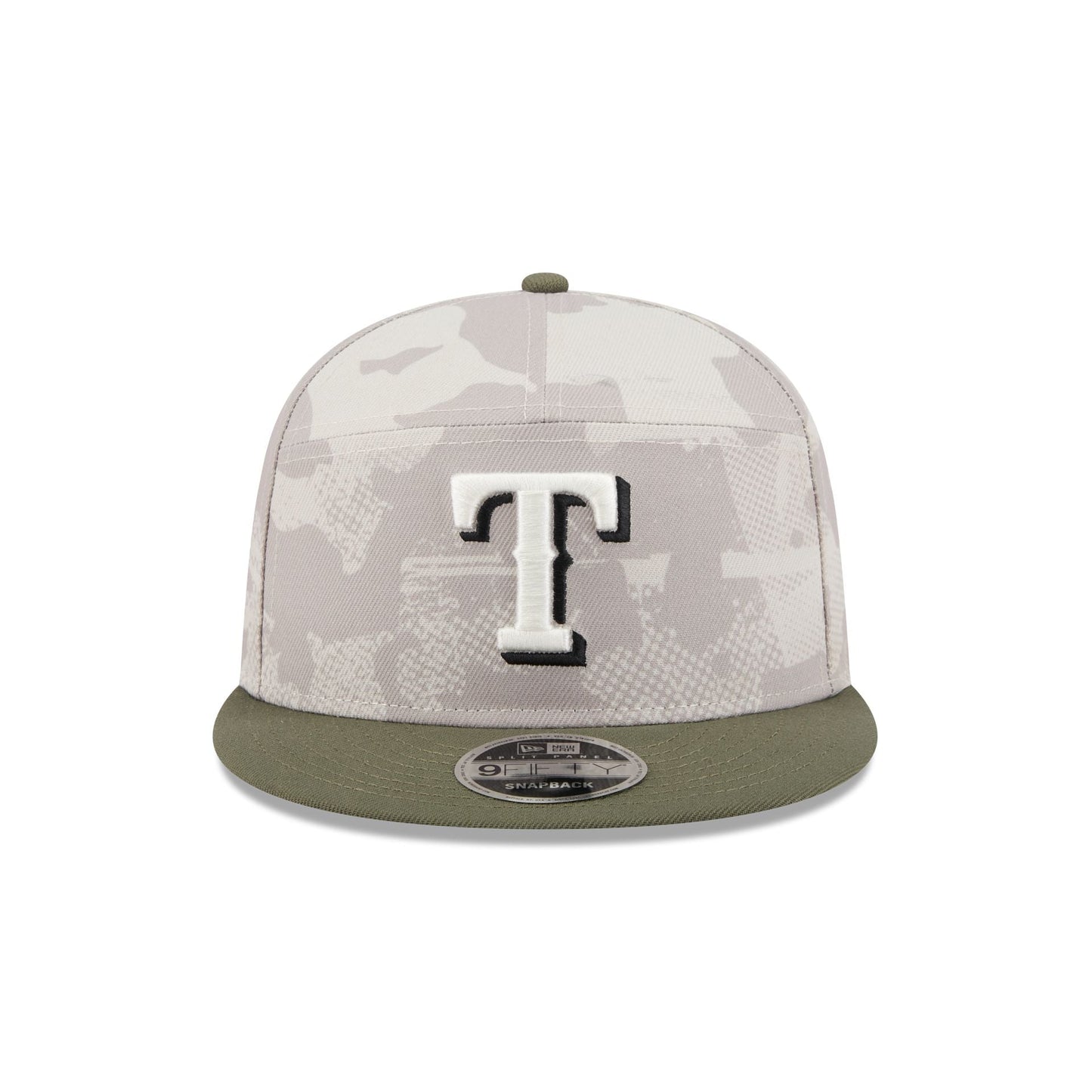 Texas Rangers Armed Forces Day 2025 9FIFTY Split Panel Snapback Hat