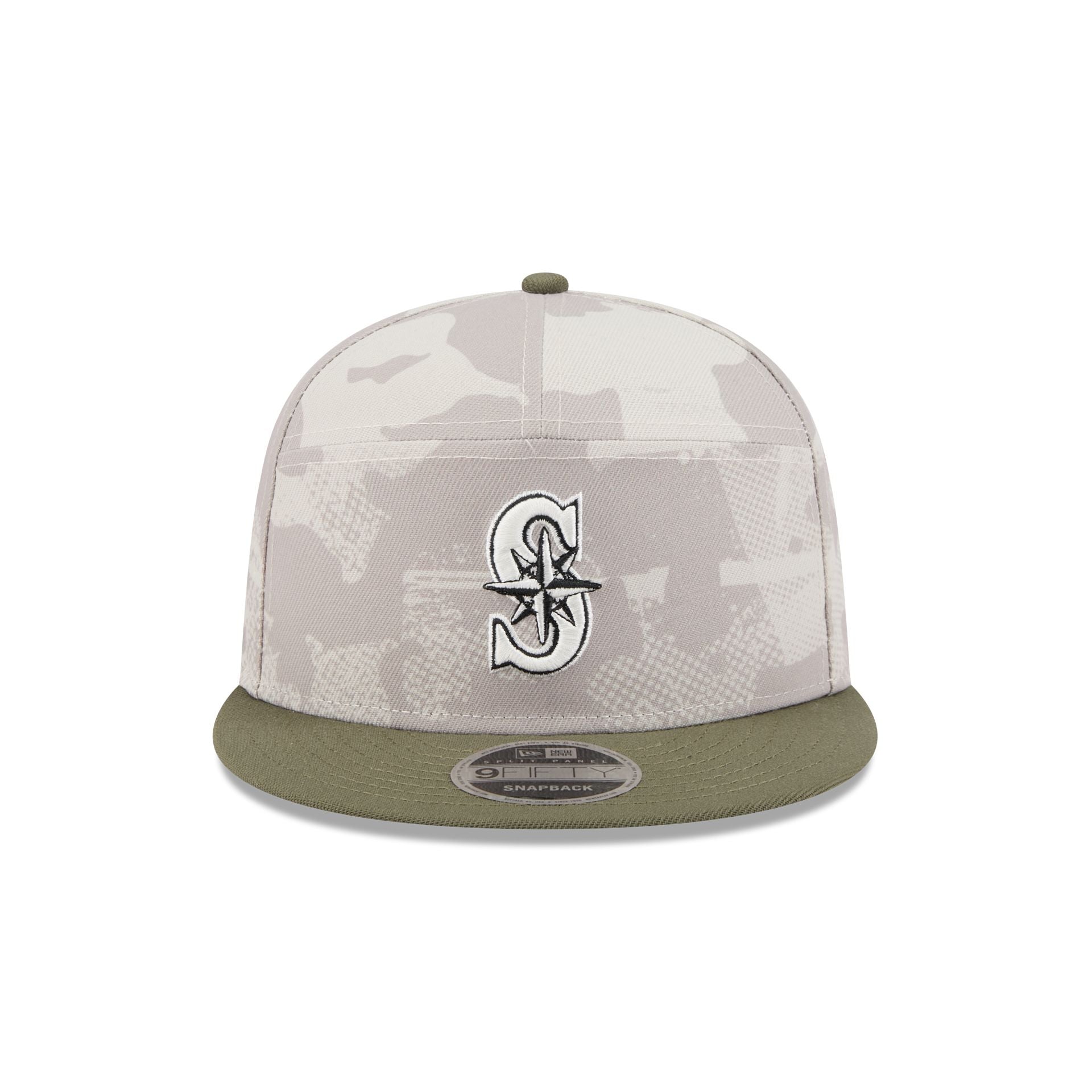Seattle Mariners Armed Forces Day 2025 9FIFTY Split Panel Snapback Hat